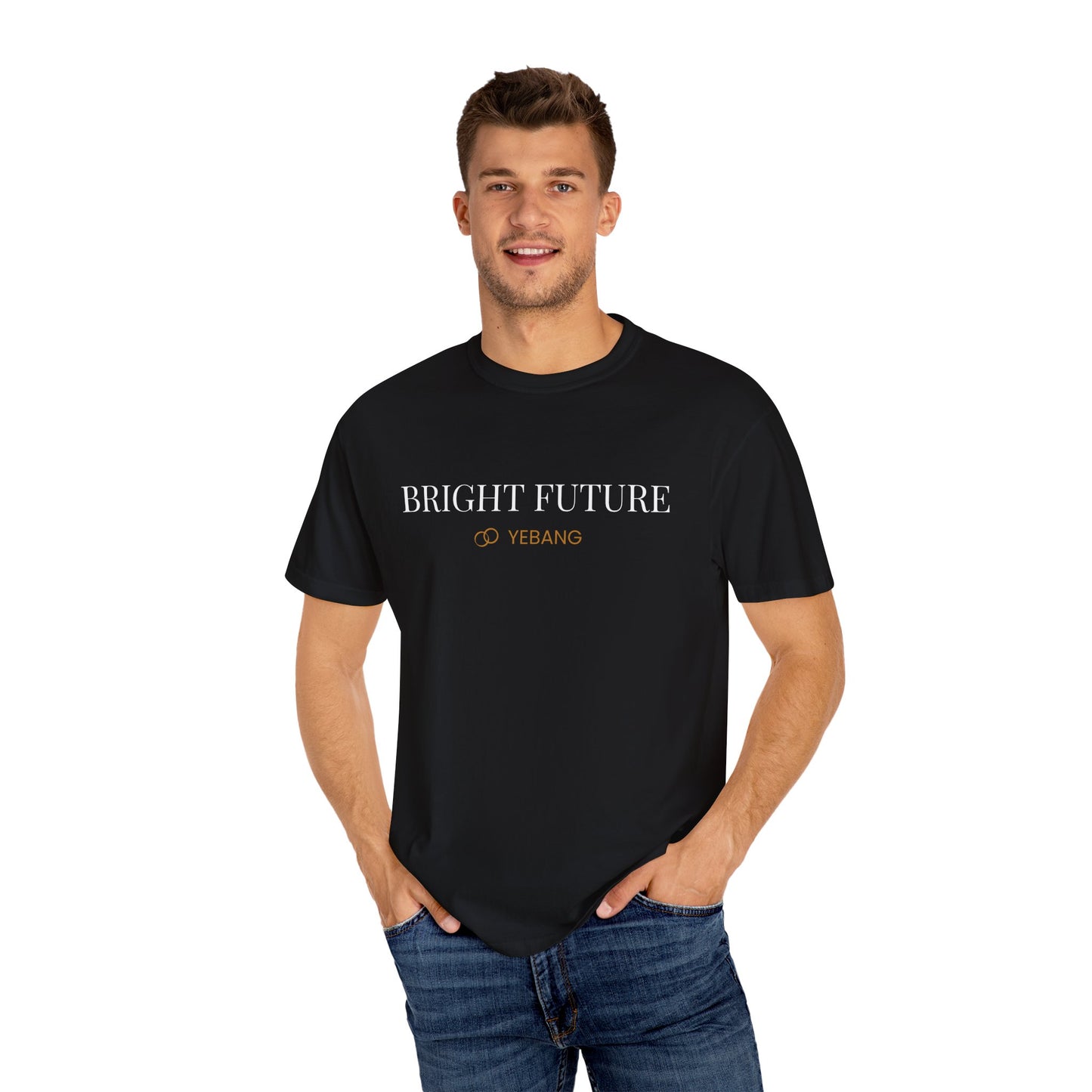 Unisex Garment-Dyed T-shirt – “Bright Future” Graphic Design