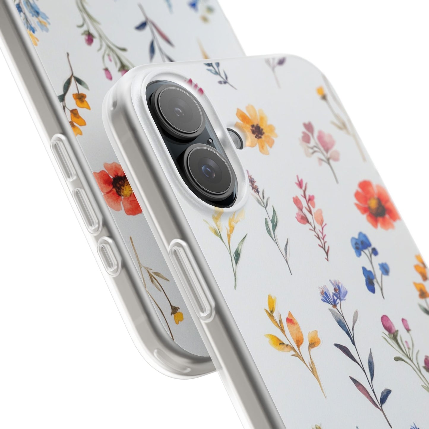 AI Meets Luxury – Limited Edition iPhone 16 Flexi Case | Elegant Floral Watercolor Design