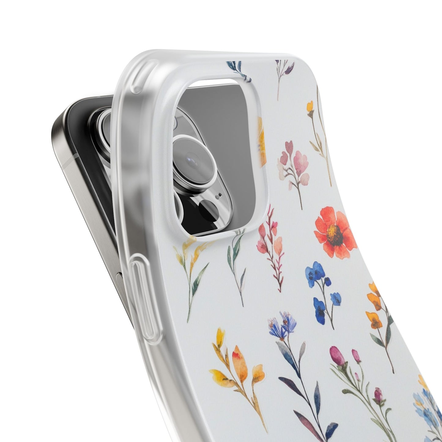 AI Meets Luxury – Limited Edition iPhone 16 Flexi Case | Elegant Floral Watercolor Design