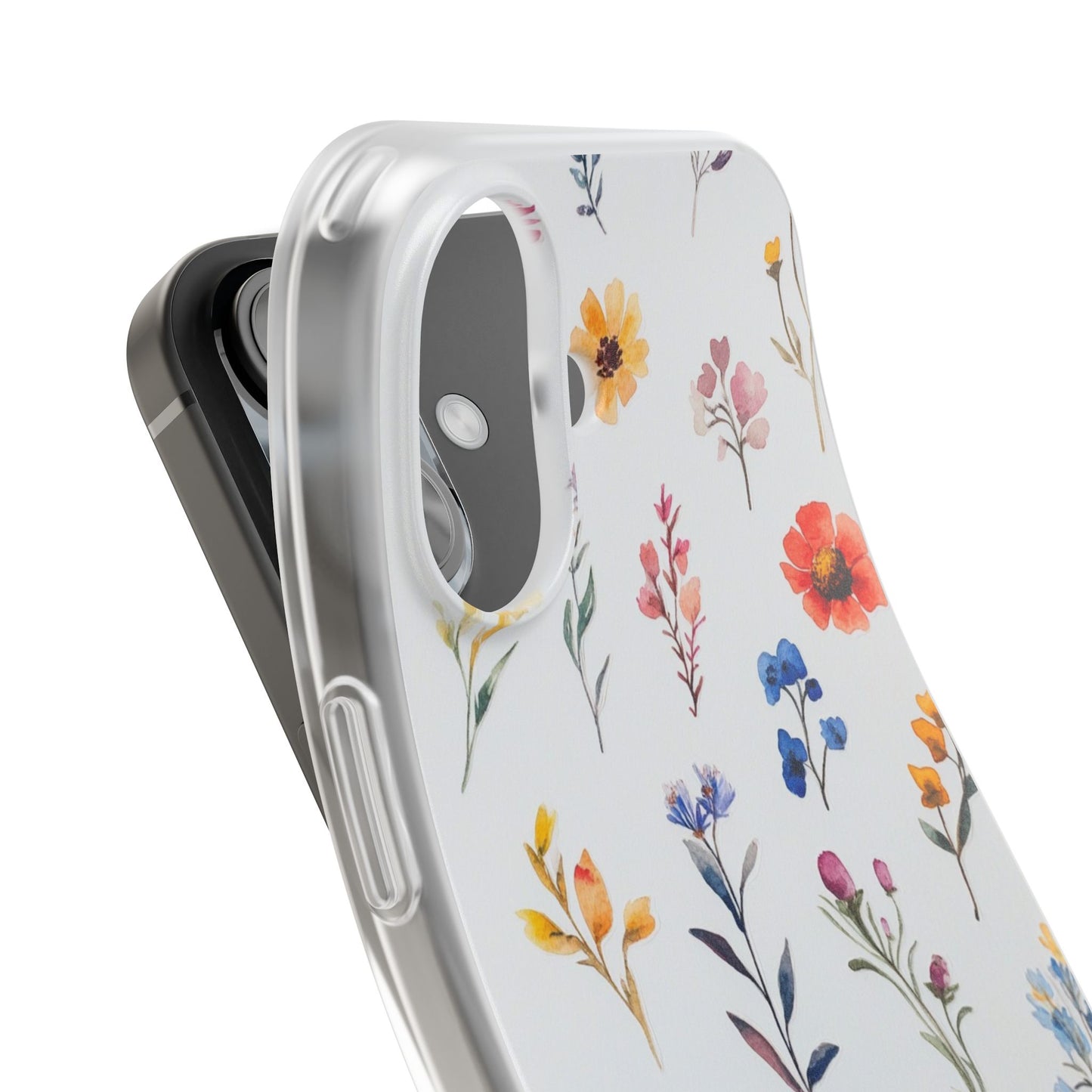 AI Meets Luxury – Limited Edition iPhone 16 Flexi Case | Elegant Floral Watercolor Design