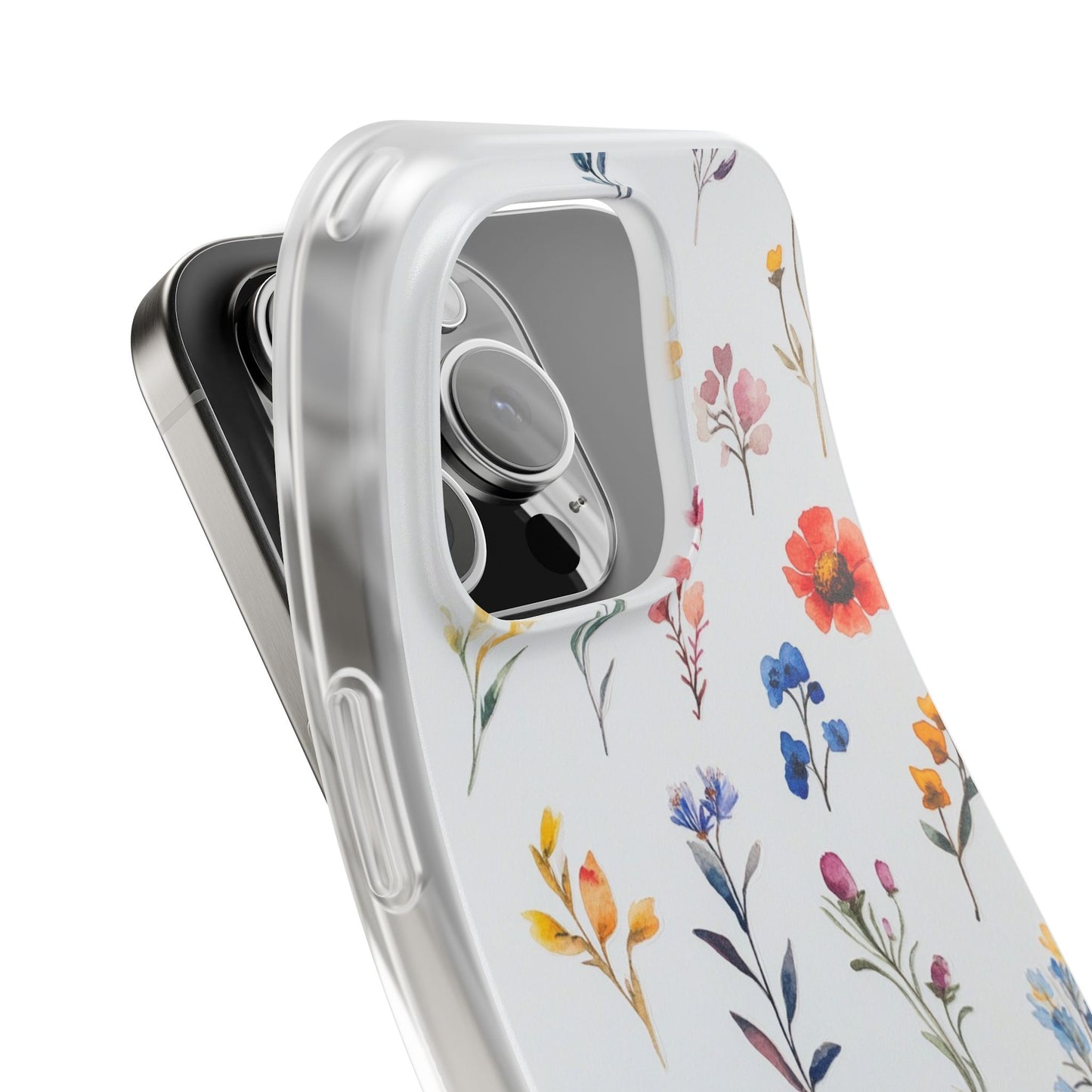 AI Meets Luxury – Limited Edition iPhone 16 Flexi Case | Elegant Floral Watercolor Design