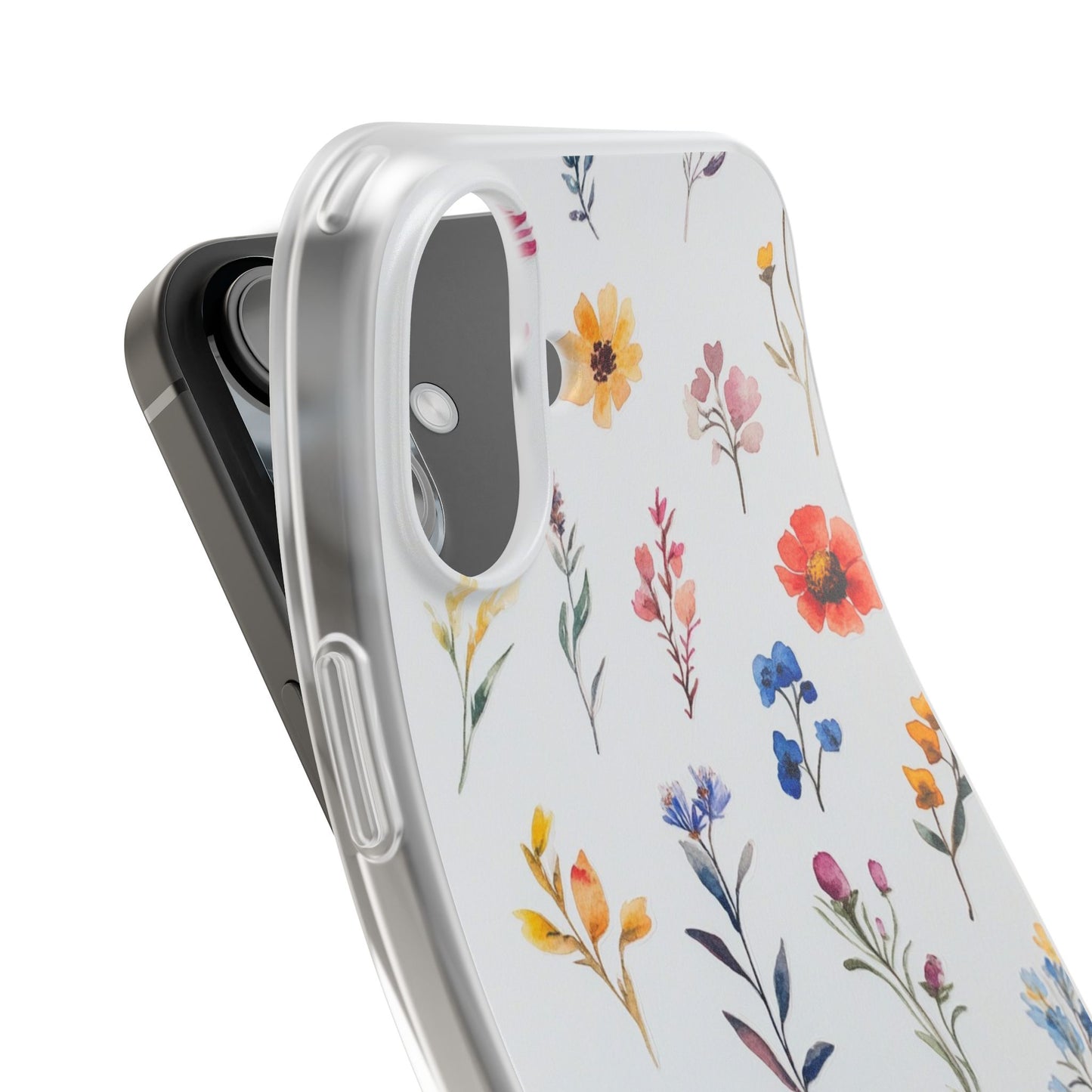 AI Meets Luxury – Limited Edition iPhone 16 Flexi Case | Elegant Floral Watercolor Design