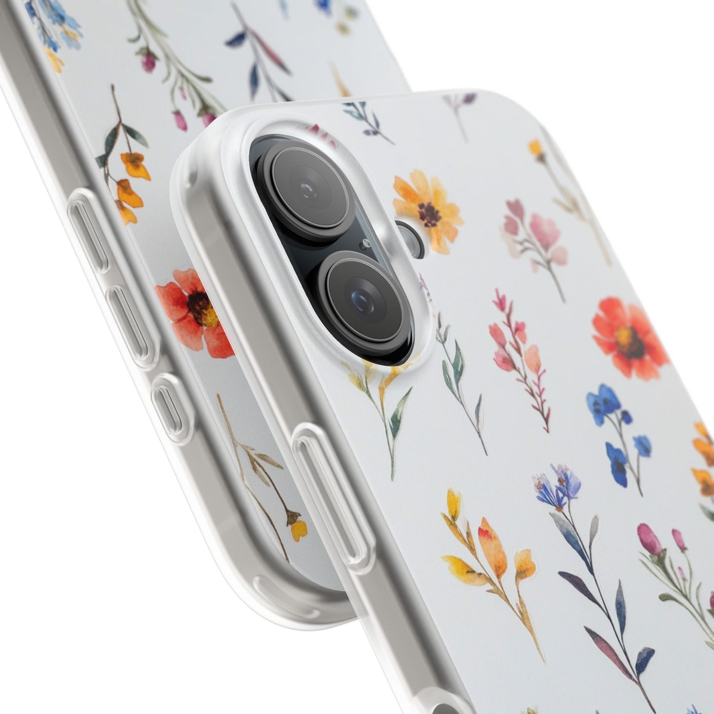 AI Meets Luxury – Limited Edition iPhone 16 Flexi Case | Elegant Floral Watercolor Design