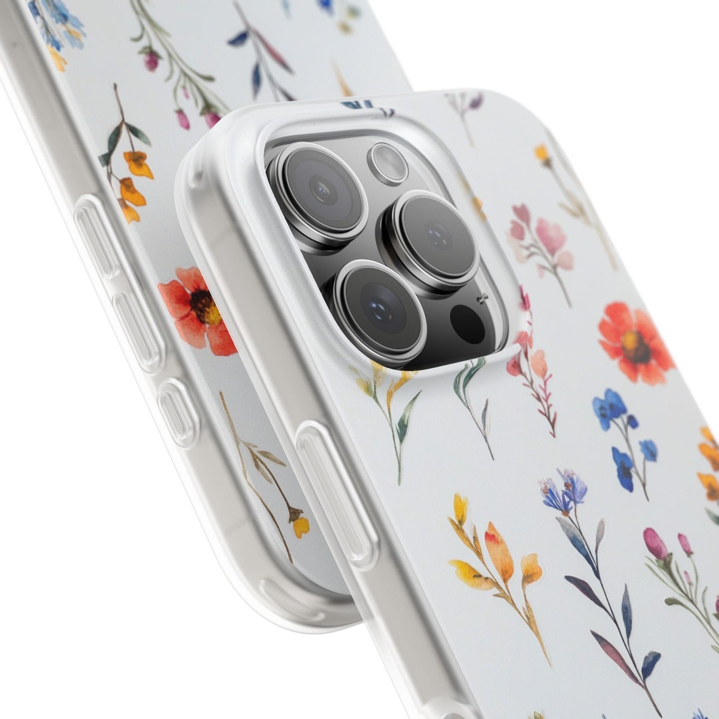 AI Meets Luxury – Limited Edition iPhone 16 Flexi Case | Elegant Floral Watercolor Design