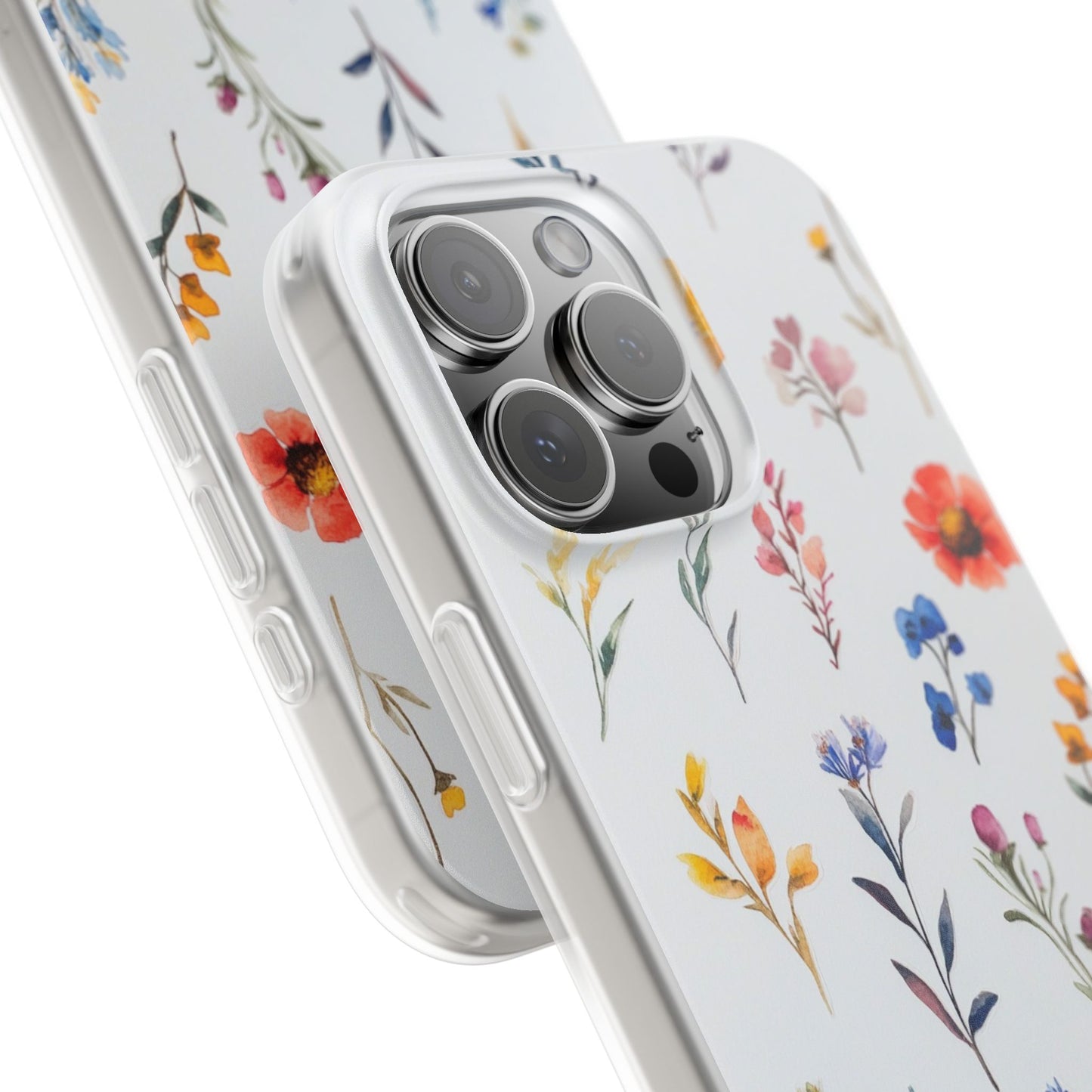 AI Meets Luxury – Limited Edition iPhone 16 Flexi Case | Elegant Floral Watercolor Design