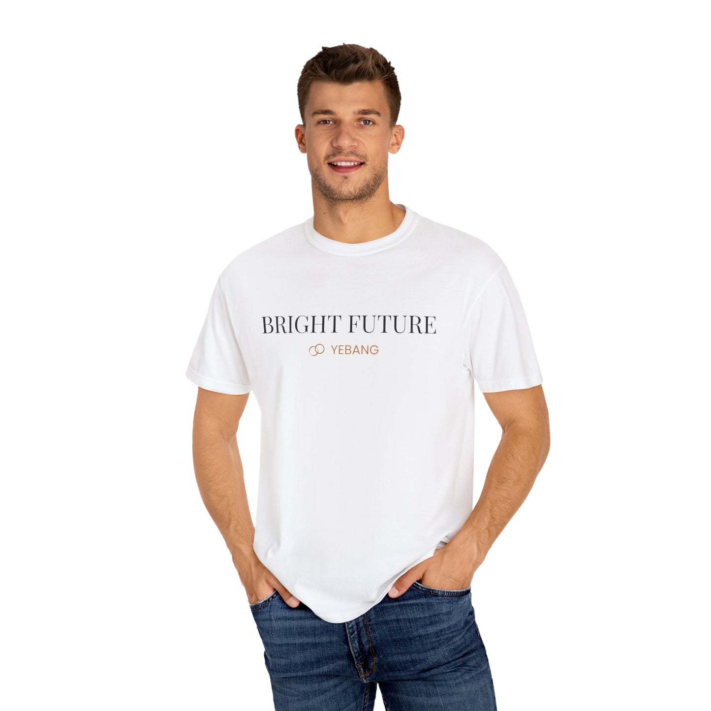 Unisex Garment-Dyed T-shirt – “Bright Future” Graphic Design
