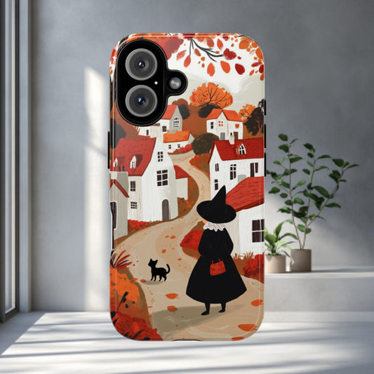 Limited Edition Tough Phone Case – Whimsical Village Design for iPhone 16 Series